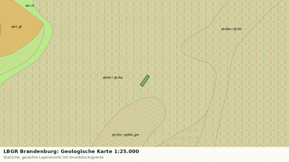 Statische Kartenansicht: LBGR Brandenburg: Geologische Karte 1:25.000