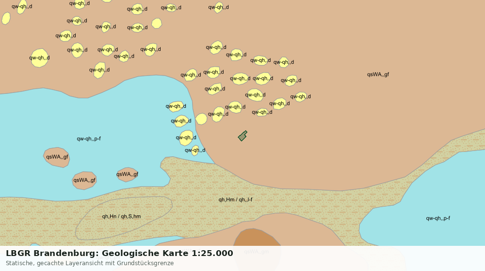 Statische Kartenansicht: LBGR Brandenburg: Geologische Karte 1:25.000