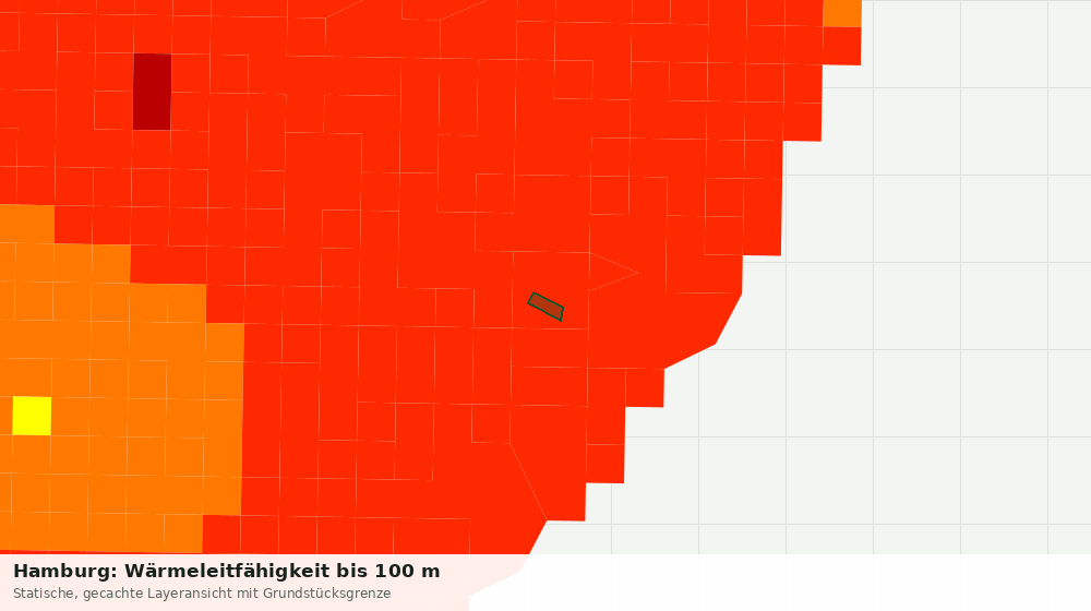 Statische Kartenansicht: Hamburg: Wärmeleitfähigkeit bis 100 m