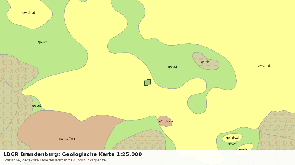 Statische Kartenansicht: LBGR Brandenburg: Geologische Karte 1:25.000