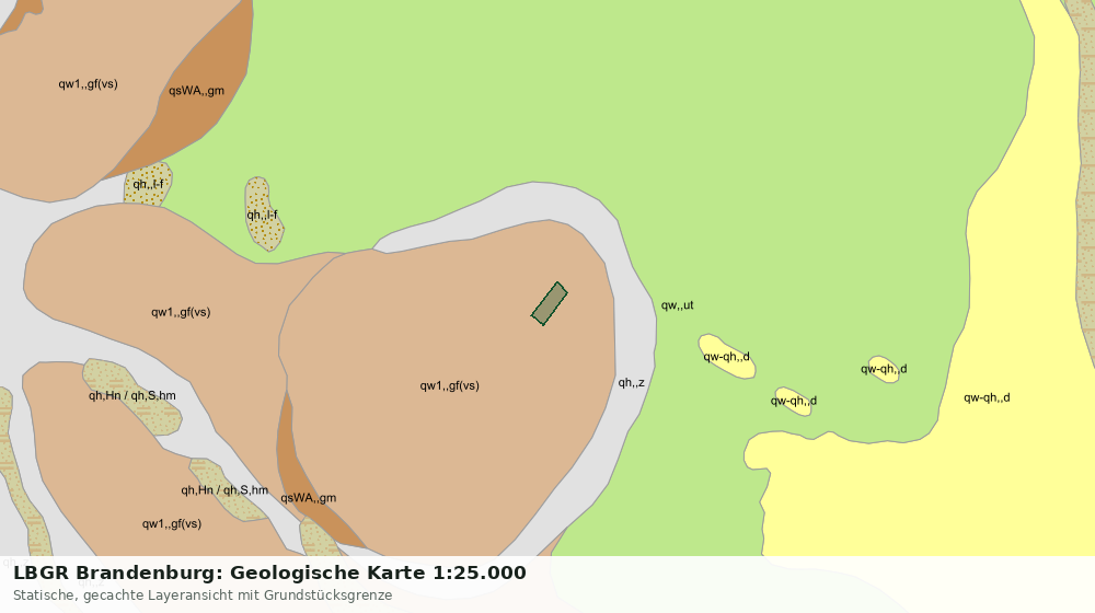 Statische Kartenansicht: LBGR Brandenburg: Geologische Karte 1:25.000