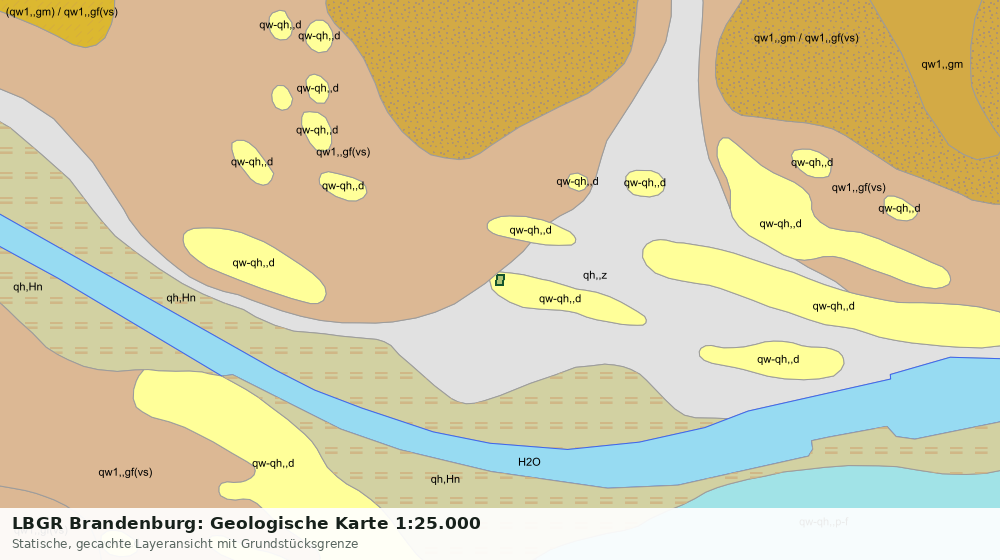 Statische Kartenansicht: LBGR Brandenburg: Geologische Karte 1:25.000