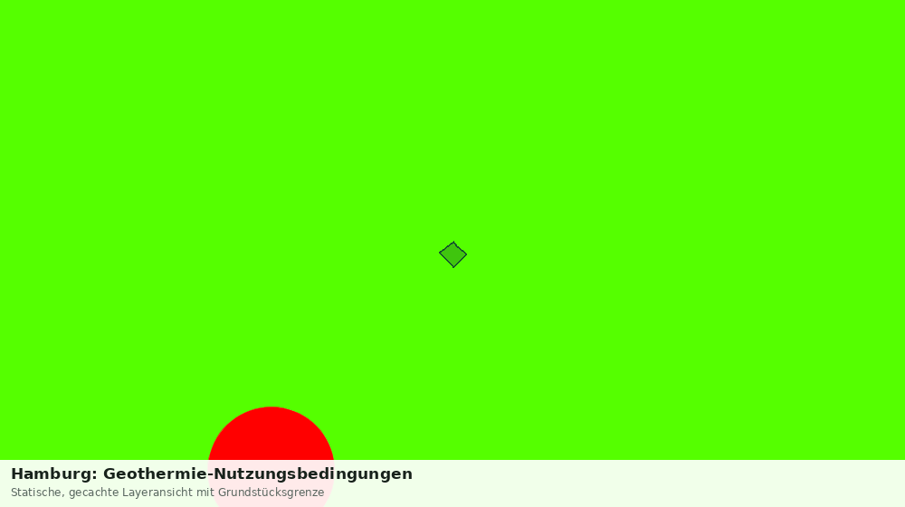 Statische Kartenansicht: Hamburg: Geothermie-Nutzungsbedingungen