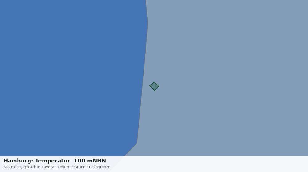 Statische Kartenansicht: Hamburg: Temperatur -100 mNHN
