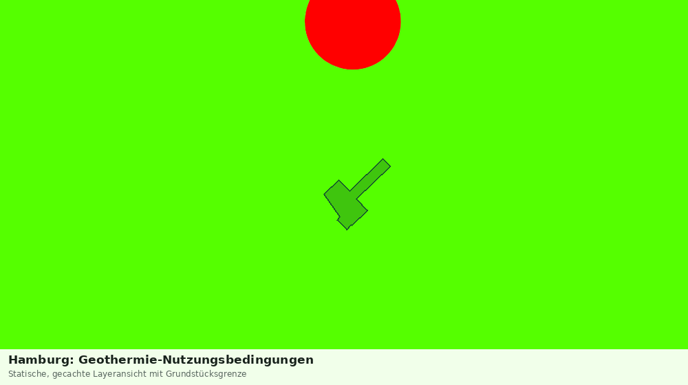 Statische Kartenansicht: Hamburg: Geothermie-Nutzungsbedingungen