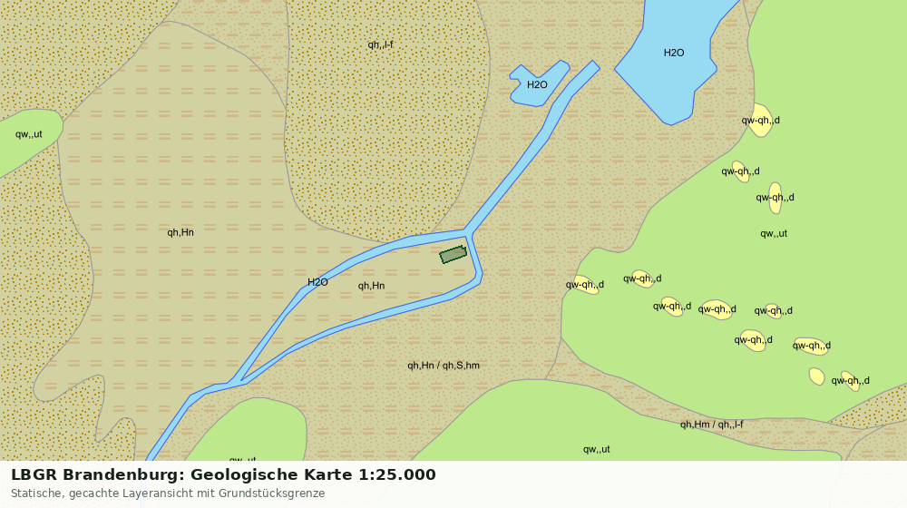 Statische Kartenansicht: LBGR Brandenburg: Geologische Karte 1:25.000