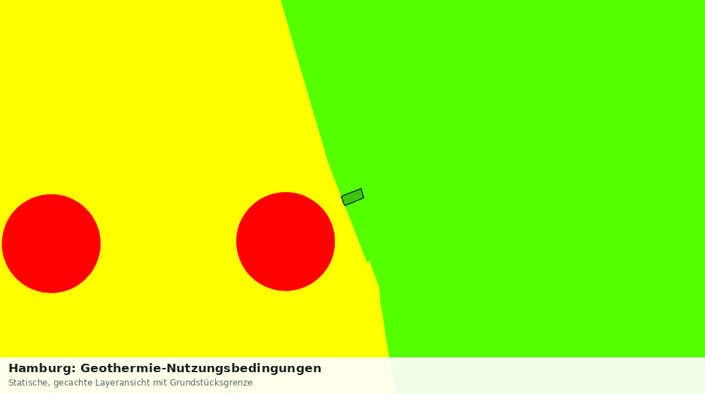 Statische Kartenansicht: Hamburg: Geothermie-Nutzungsbedingungen
