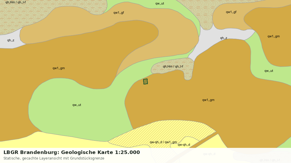 Statische Kartenansicht: LBGR Brandenburg: Geologische Karte 1:25.000