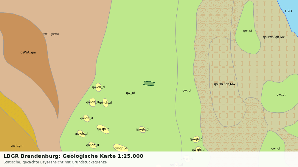 Statische Kartenansicht: LBGR Brandenburg: Geologische Karte 1:25.000