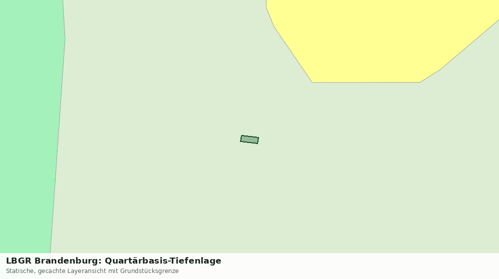 Statische Kartenansicht: LBGR Brandenburg: Quartärbasis-Tiefenlage
