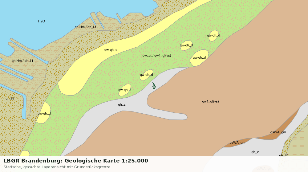 Statische Kartenansicht: LBGR Brandenburg: Geologische Karte 1:25.000
