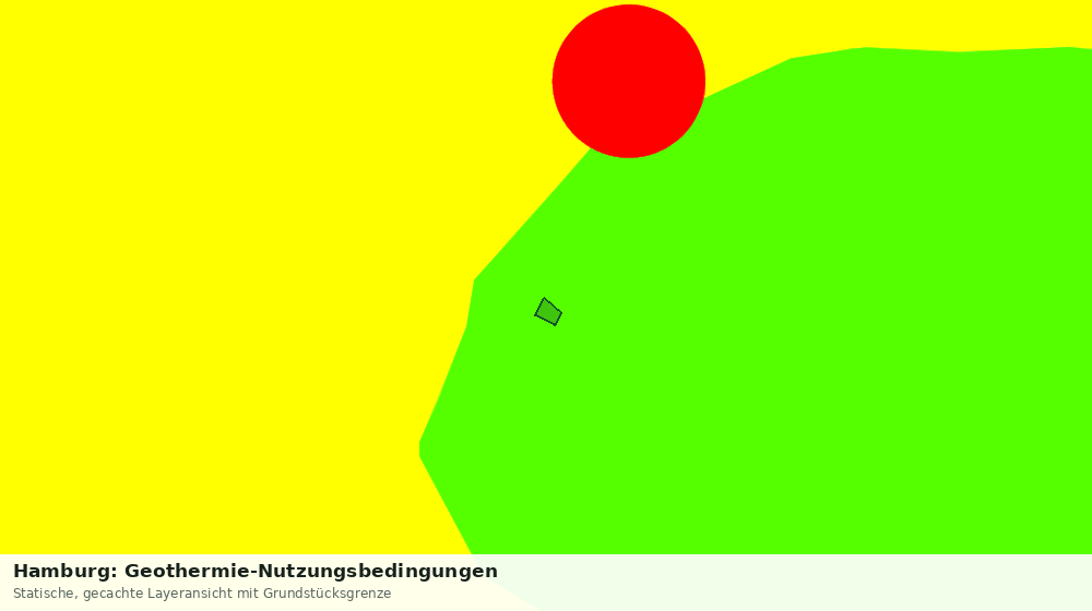 Statische Kartenansicht: Hamburg: Geothermie-Nutzungsbedingungen