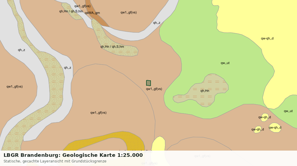 Statische Kartenansicht: LBGR Brandenburg: Geologische Karte 1:25.000