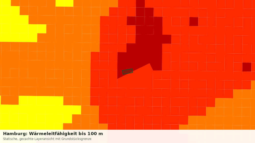 Statische Kartenansicht: Hamburg: Wärmeleitfähigkeit bis 100 m