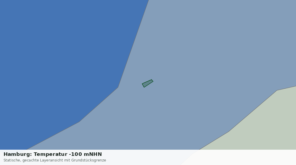 Statische Kartenansicht: Hamburg: Temperatur -100 mNHN