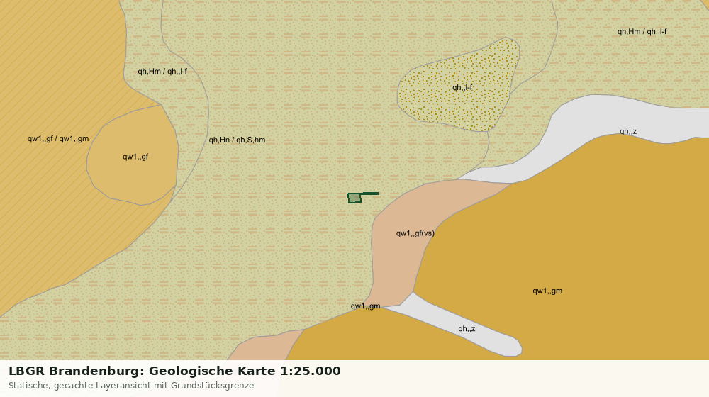 Statische Kartenansicht: LBGR Brandenburg: Geologische Karte 1:25.000