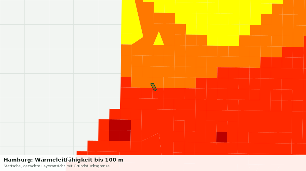 Statische Kartenansicht: Hamburg: Wärmeleitfähigkeit bis 100 m