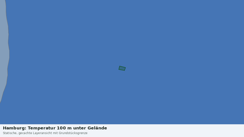 Statische Kartenansicht: Hamburg: Temperatur 100 m unter Gelände