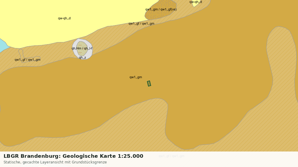 Statische Kartenansicht: LBGR Brandenburg: Geologische Karte 1:25.000