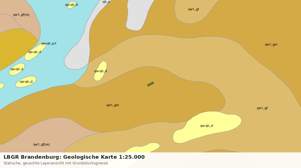 Statische Kartenansicht: LBGR Brandenburg: Geologische Karte 1:25.000