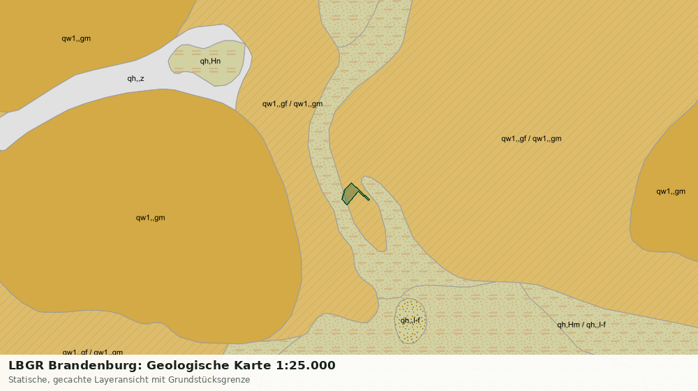 Statische Kartenansicht: LBGR Brandenburg: Geologische Karte 1:25.000