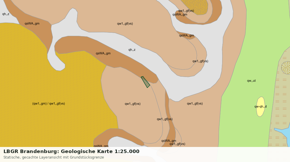Statische Kartenansicht: LBGR Brandenburg: Geologische Karte 1:25.000