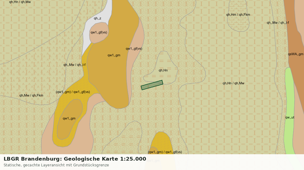 Statische Kartenansicht: LBGR Brandenburg: Geologische Karte 1:25.000