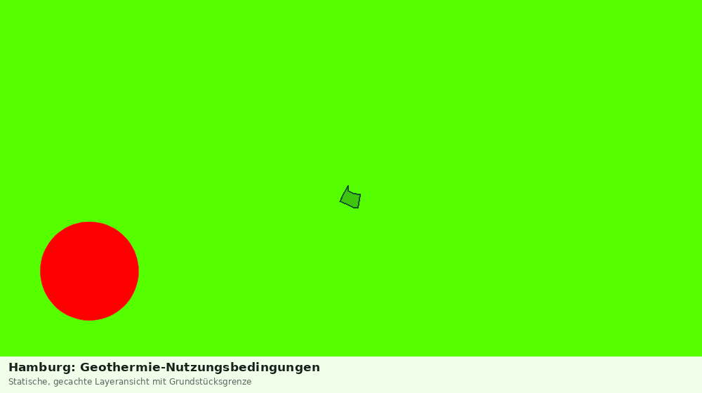 Statische Kartenansicht: Hamburg: Geothermie-Nutzungsbedingungen