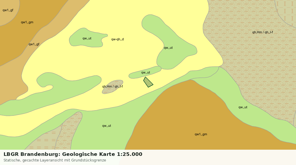 Statische Kartenansicht: LBGR Brandenburg: Geologische Karte 1:25.000