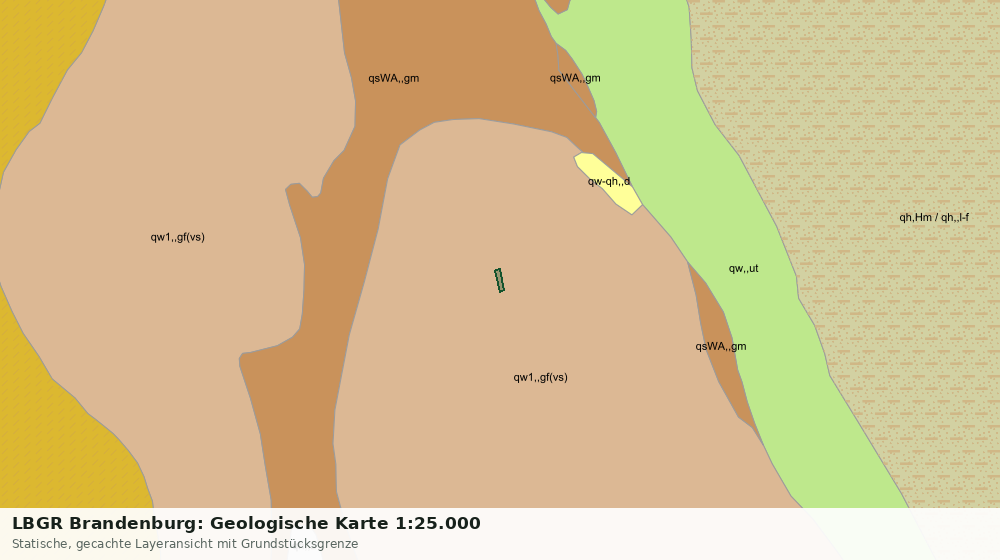 Statische Kartenansicht: LBGR Brandenburg: Geologische Karte 1:25.000