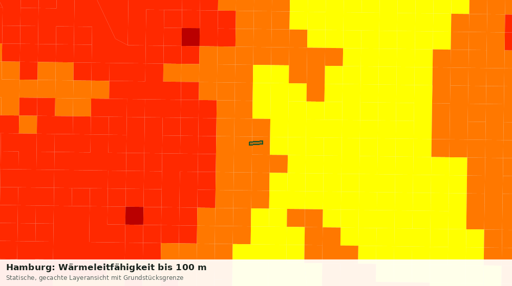 Statische Kartenansicht: Hamburg: Wärmeleitfähigkeit bis 100 m