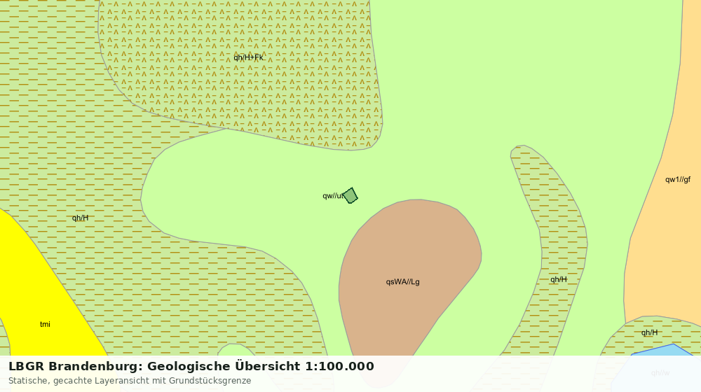 Statische Kartenansicht: LBGR Brandenburg: Geologische Übersicht 1:100.000