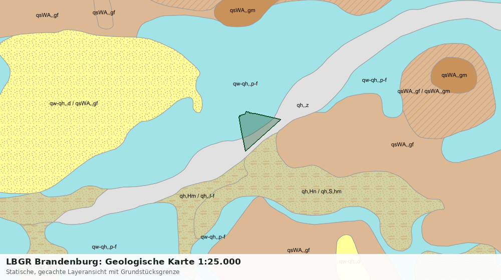 Statische Kartenansicht: LBGR Brandenburg: Geologische Karte 1:25.000