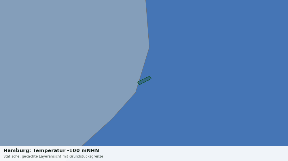 Statische Kartenansicht: Hamburg: Temperatur -100 mNHN