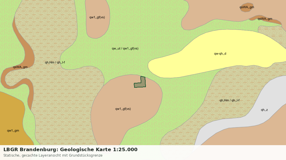 Statische Kartenansicht: LBGR Brandenburg: Geologische Karte 1:25.000
