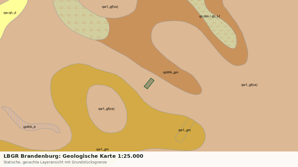 Statische Kartenansicht: LBGR Brandenburg: Geologische Karte 1:25.000