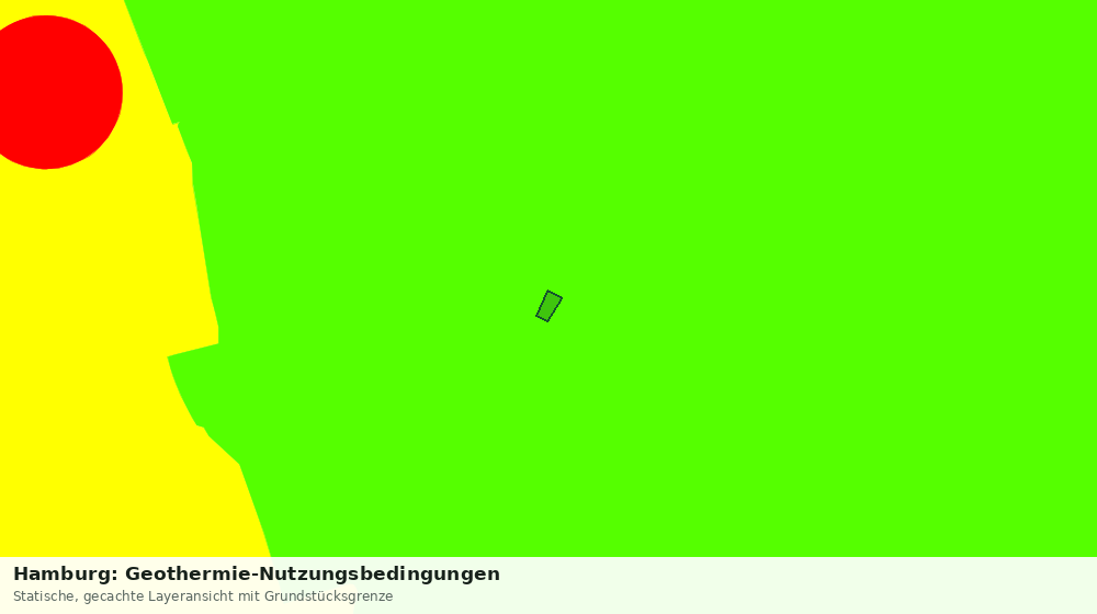 Statische Kartenansicht: Hamburg: Geothermie-Nutzungsbedingungen