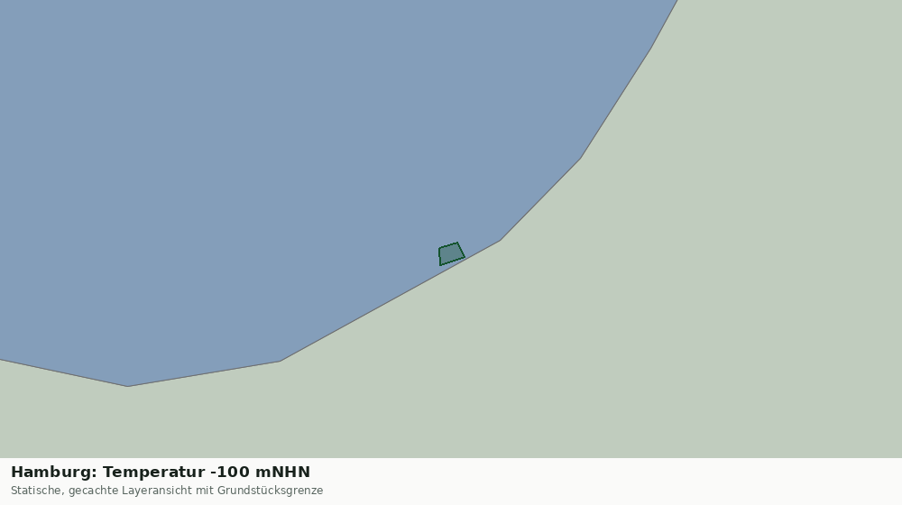 Statische Kartenansicht: Hamburg: Temperatur -100 mNHN