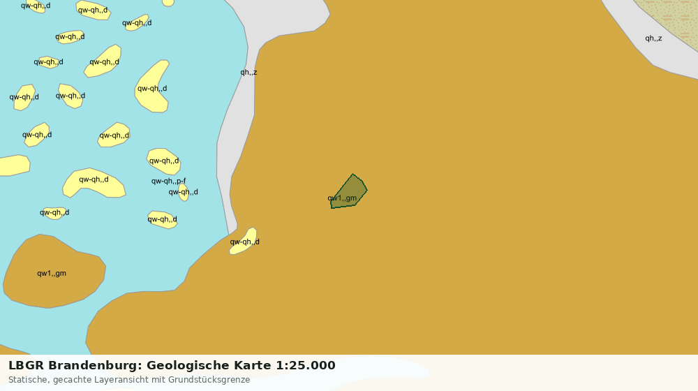 Statische Kartenansicht: LBGR Brandenburg: Geologische Karte 1:25.000