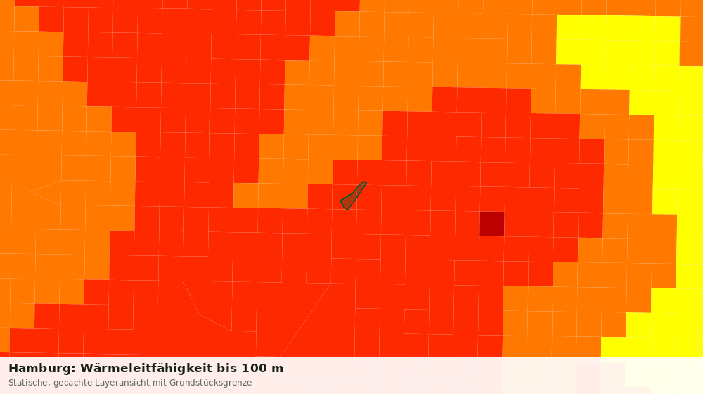 Statische Kartenansicht: Hamburg: Wärmeleitfähigkeit bis 100 m