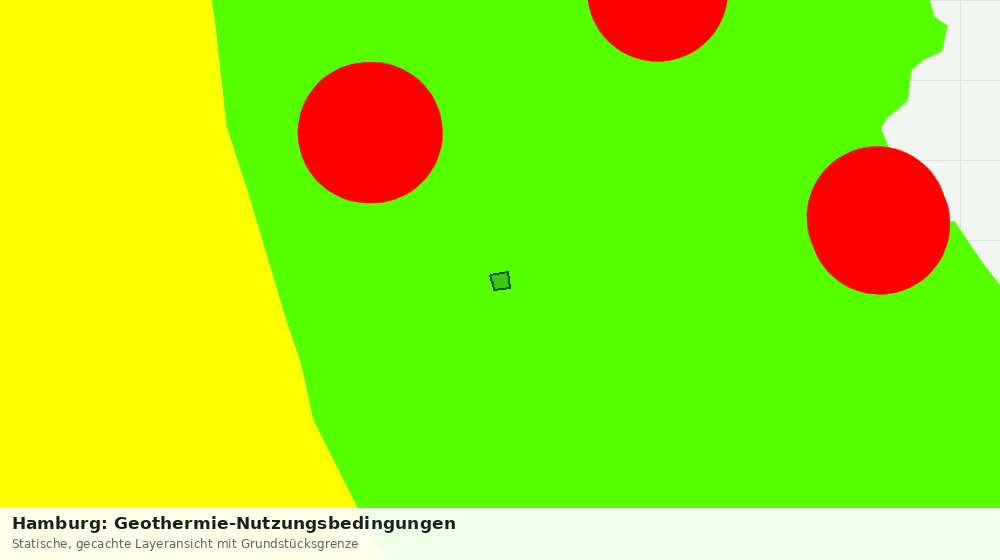 Statische Kartenansicht: Hamburg: Geothermie-Nutzungsbedingungen