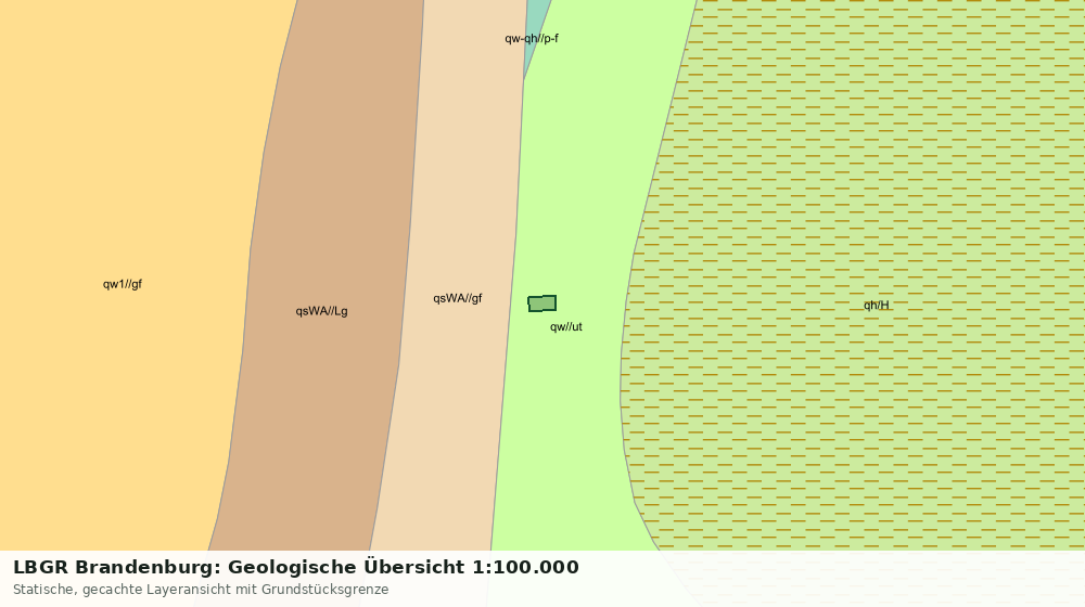 Statische Kartenansicht: LBGR Brandenburg: Geologische Übersicht 1:100.000