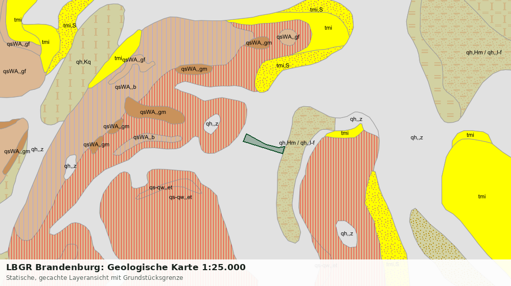Statische Kartenansicht: LBGR Brandenburg: Geologische Karte 1:25.000