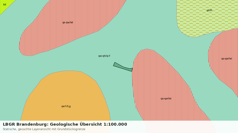 Statische Kartenansicht: LBGR Brandenburg: Geologische Übersicht 1:100.000