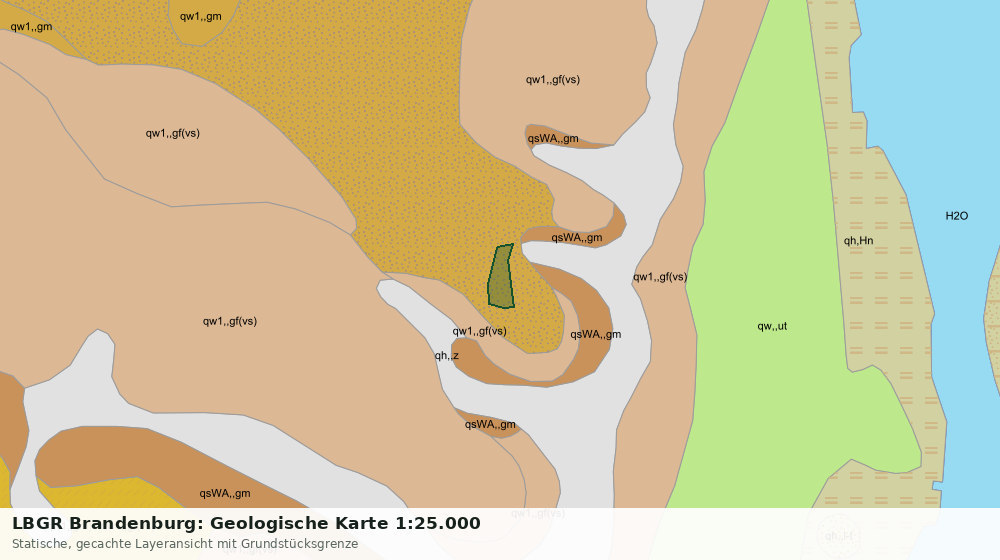 Statische Kartenansicht: LBGR Brandenburg: Geologische Karte 1:25.000