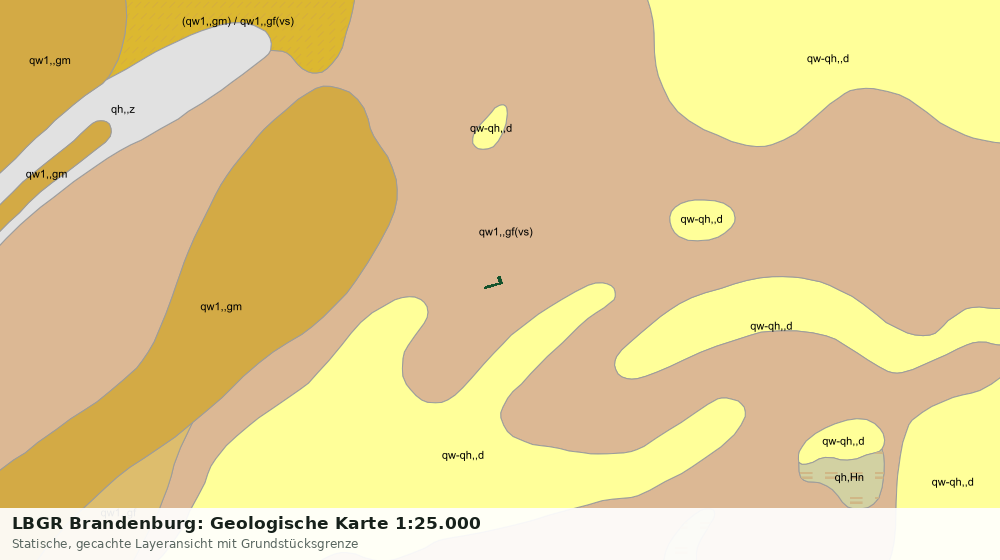Statische Kartenansicht: LBGR Brandenburg: Geologische Karte 1:25.000