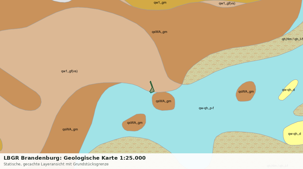 Statische Kartenansicht: LBGR Brandenburg: Geologische Karte 1:25.000