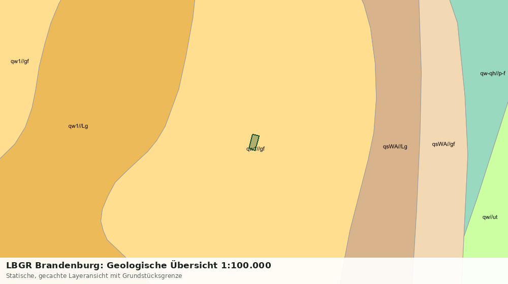 Statische Kartenansicht: LBGR Brandenburg: Geologische Übersicht 1:100.000