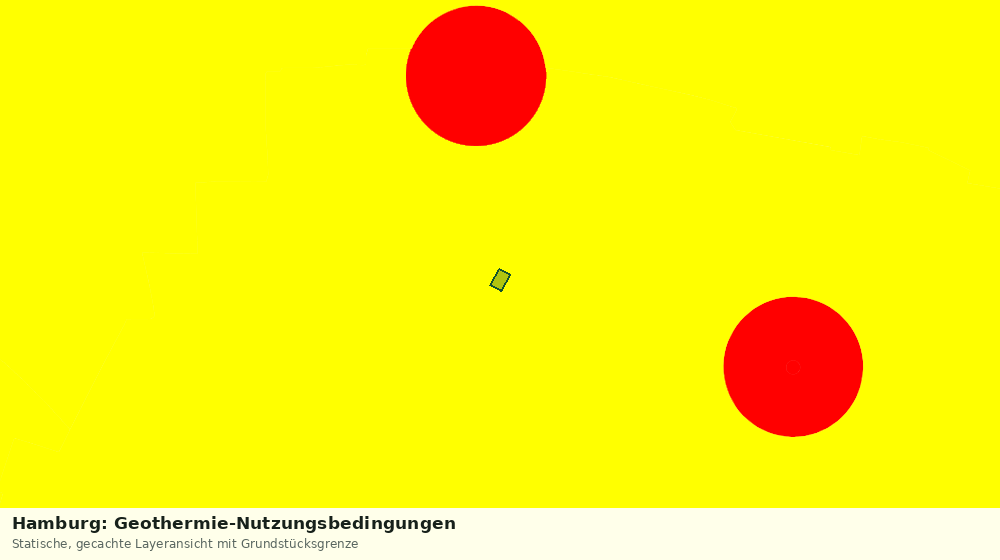 Statische Kartenansicht: Hamburg: Geothermie-Nutzungsbedingungen