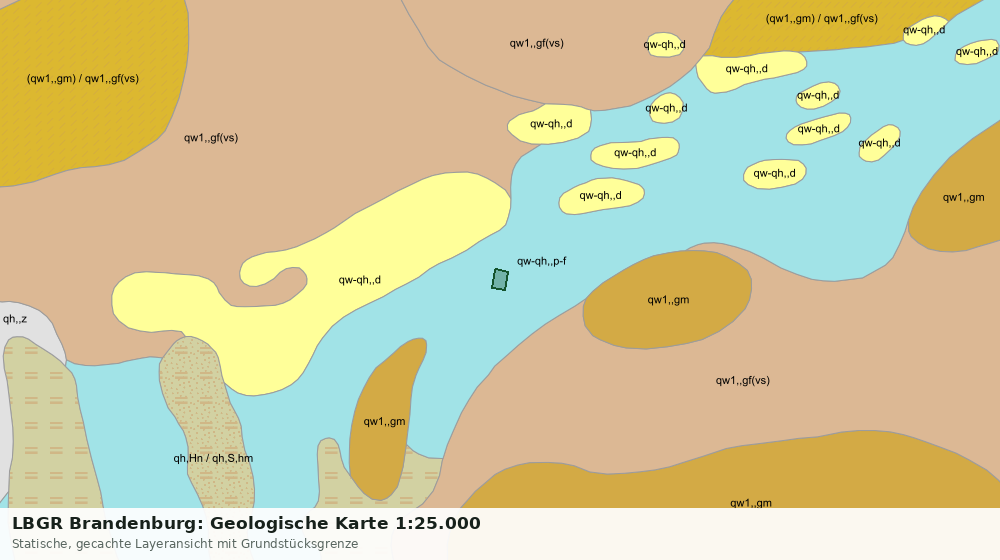 Statische Kartenansicht: LBGR Brandenburg: Geologische Karte 1:25.000